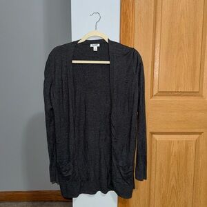 Old Navy Charcoal Gray Lightweight Casual Button Up Cardigan Women’s Size Medium